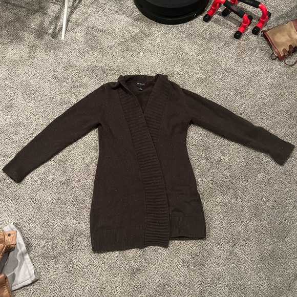 Mcduff Brown 100% Cashmere Cardigan Sweater Women’s Size Large - Picture 1 of 4